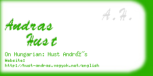 andras hust business card